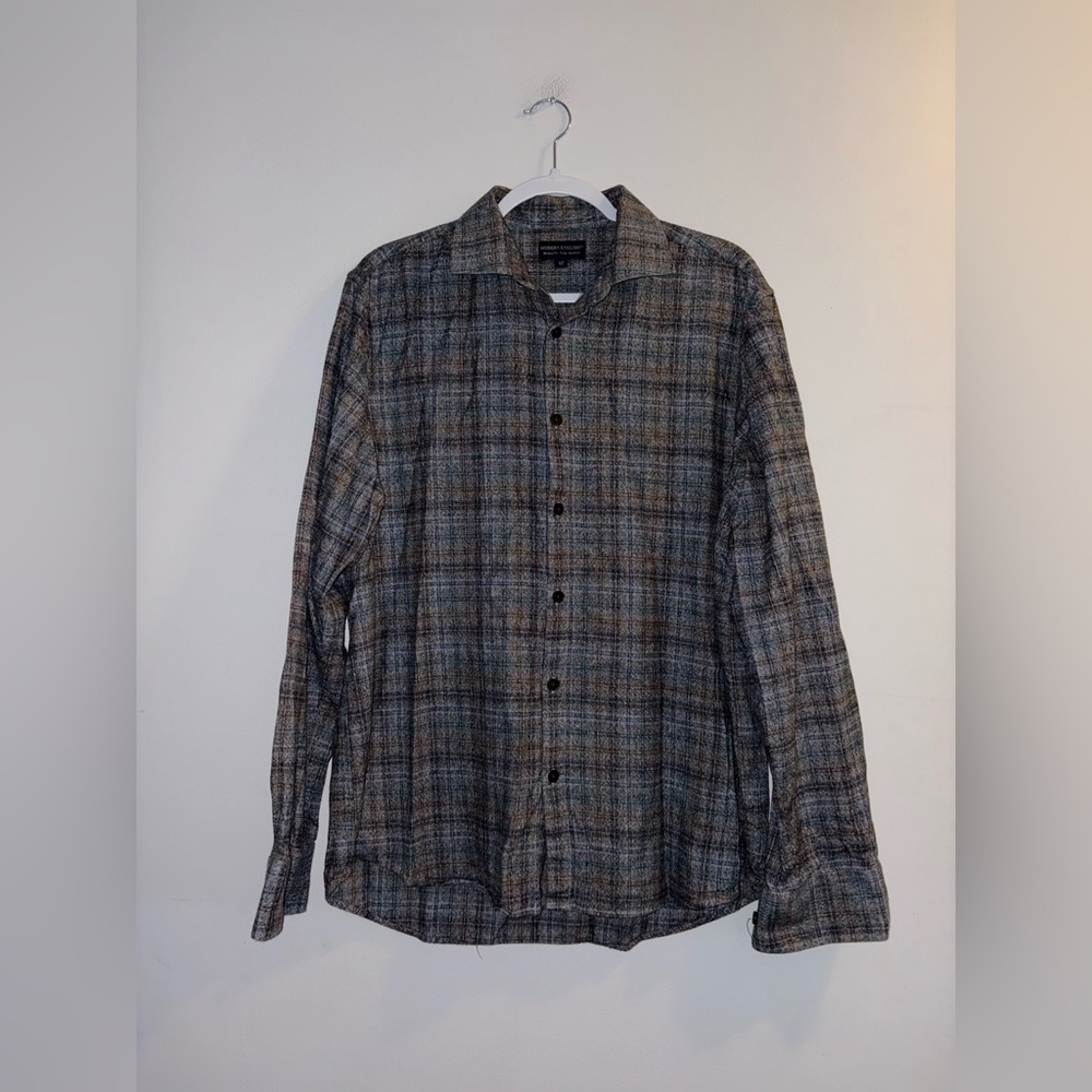 Modern English - Gray Plaid Button Up Shirt (Men’s)